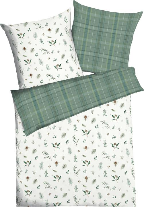 Produktbild Kaeppel Biber Bettwäsche Winter Greens grün (Duvetbezug, 155 x 220 cm, 80 x 80 cm)