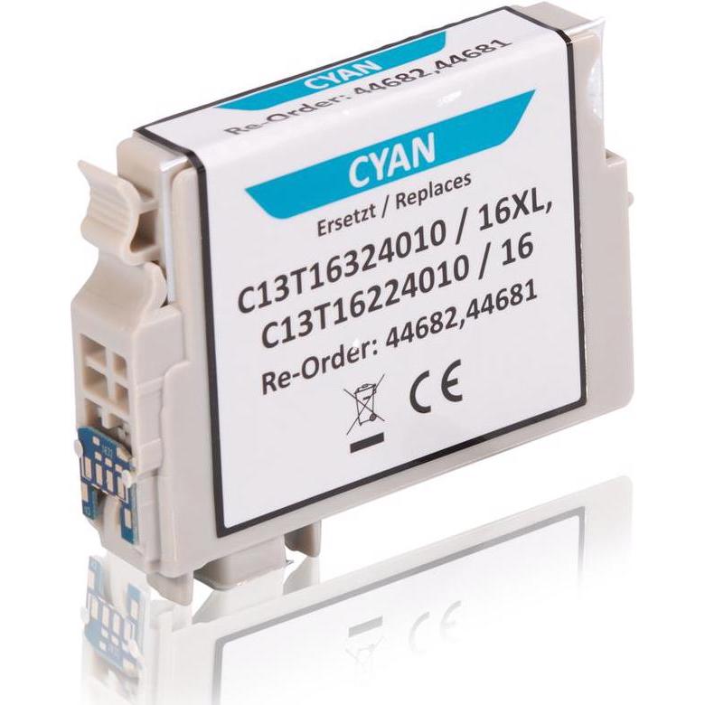 Inkadoo, Druckerpatrone, Druckerpatronen kompatibel zu Epson C13T16324010 / 16XL Tintenpatrone, cyan Cyan (C)
