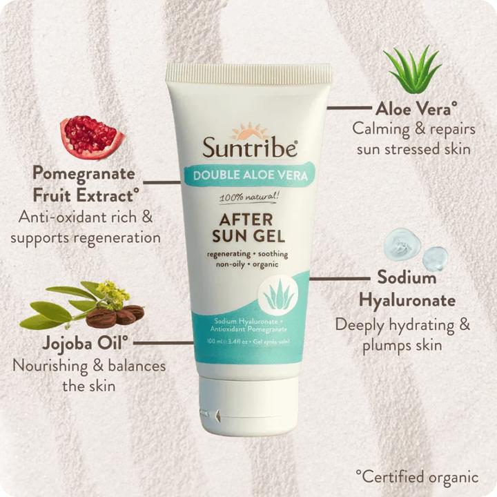 Immagine prodotto Suntribe Bio- Aftersun Gel Doppel Aloe Vera (100 ml, Gel doposole)