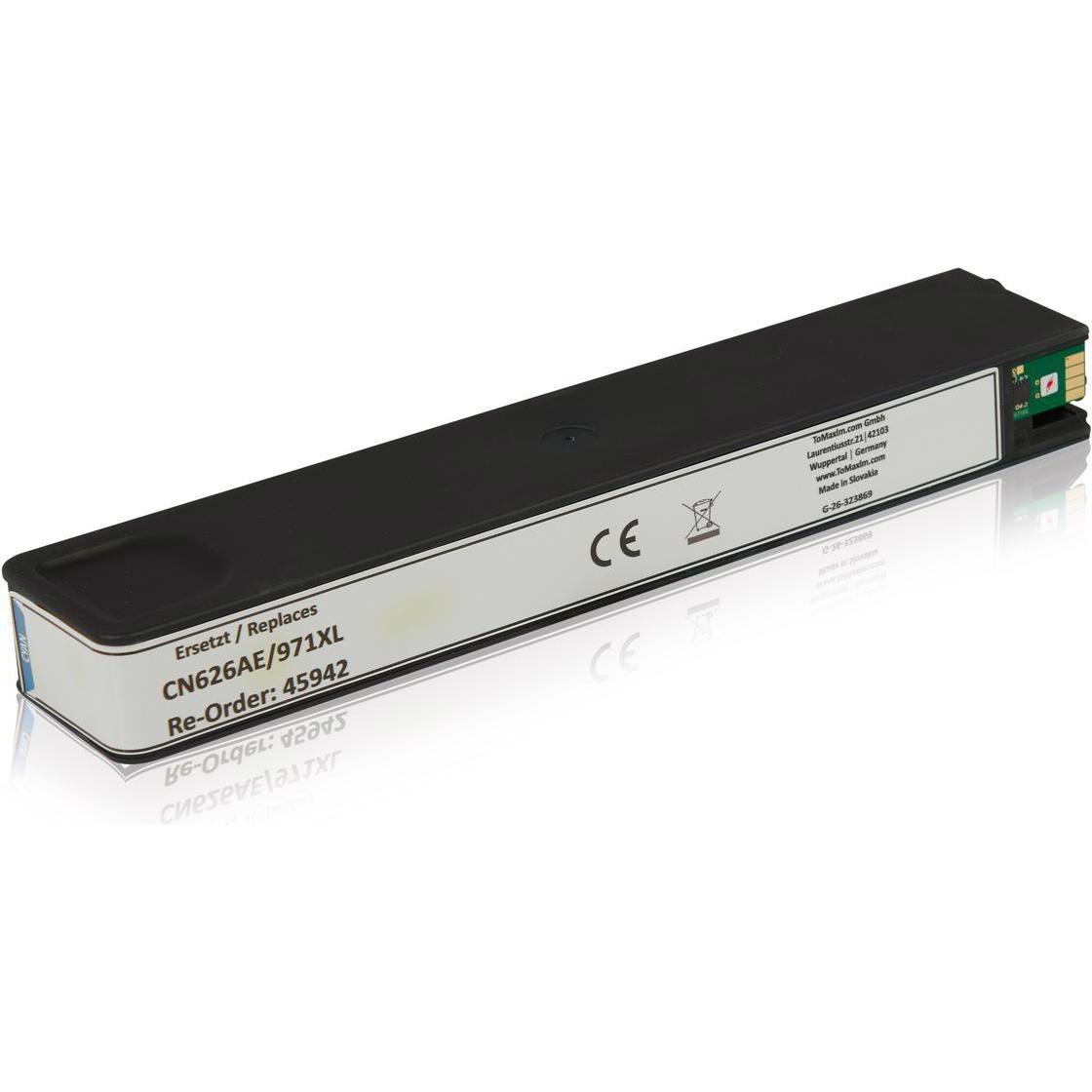 Inkadoo, Druckerpatrone, Druckerpatronen kompatibel zu HP CN626AE / 971XL Tintenpatrone, cyan Cyan (C)