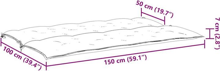 Produktbild vidaXL Gartenbank-Auflage (150 x 50 cm)