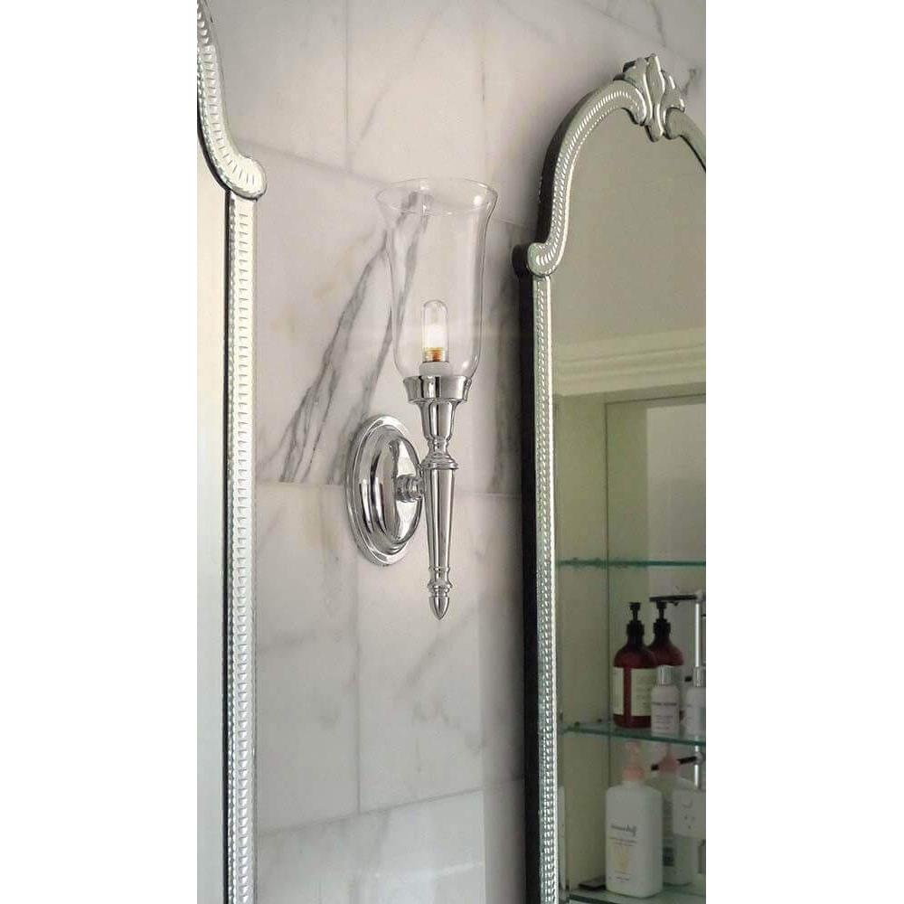 Thumbnail - Elstead Lighting, Wandleuchte + Deckenleuchte, Dryden LED Wandleuchte G9 41cm Poliertes Nickel IP44 (320 lm, G9)