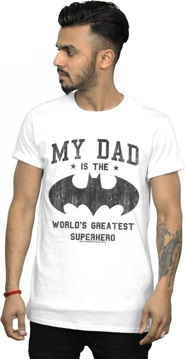 Immagine prodotto Batman My Dad Is A Superhero Maglietta Uomo (5XL)