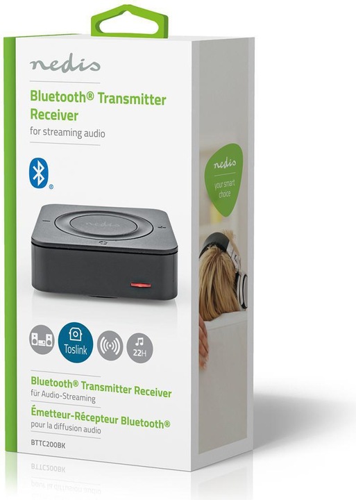Produktbild Nedis Bluetooth® Transceiver | Anschlüsse – Eingang: 1x AUX / 1x SPDIF | Anschlüsse – Ausgang: 1x AU (10 m)