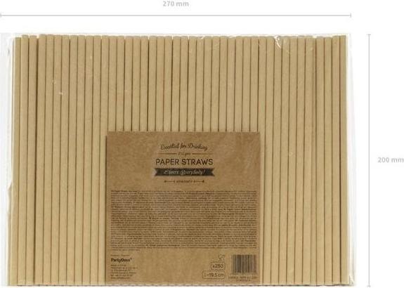 Produktbild Partydeco Natürliche Trinkhalme Kraft (10 x)