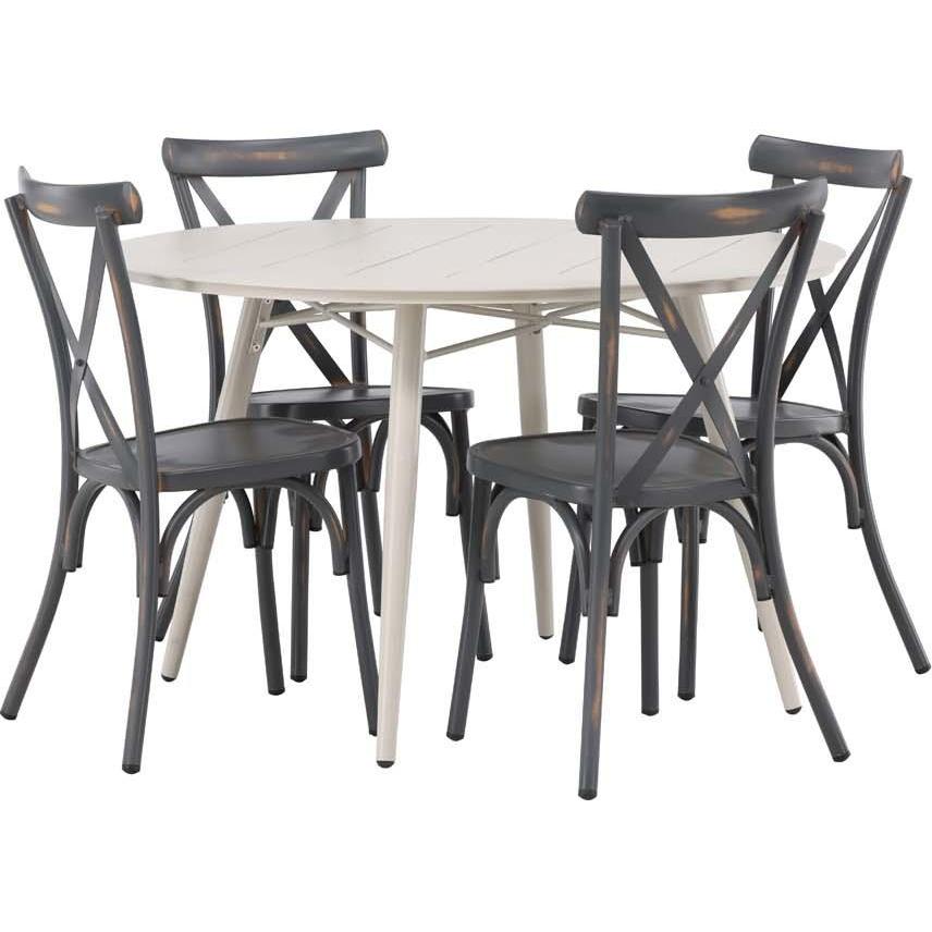 Ebuy24, Gartentisch + Balkontisch, Gartenset Lina 5-teilig (120 cm)