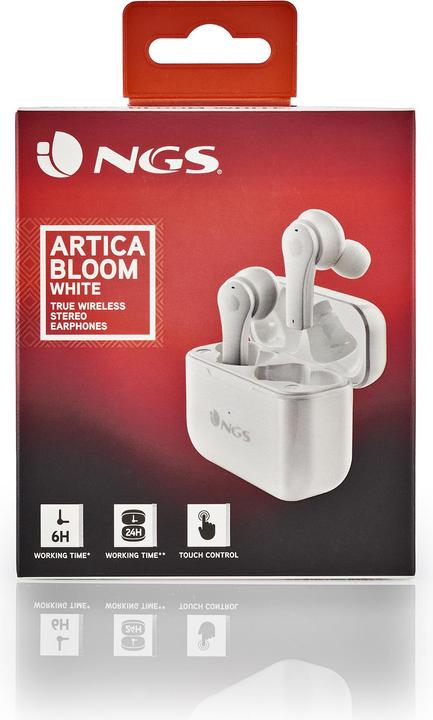 Produktbild NGS Artica bloom white (Keine Geräuschunterdrückung, 6 h, Kabellos)
