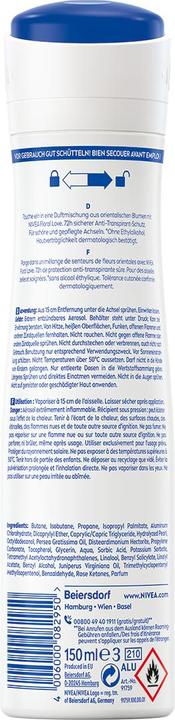 Nutritional values and ingredients NIVEA Floral Love (Spray, 150 ml)