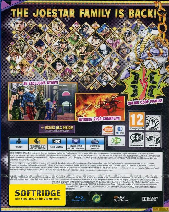 Produktbild Bandai Namco Jojo's Bizarre Adventure Eyes of Heaven (PS4, EN)