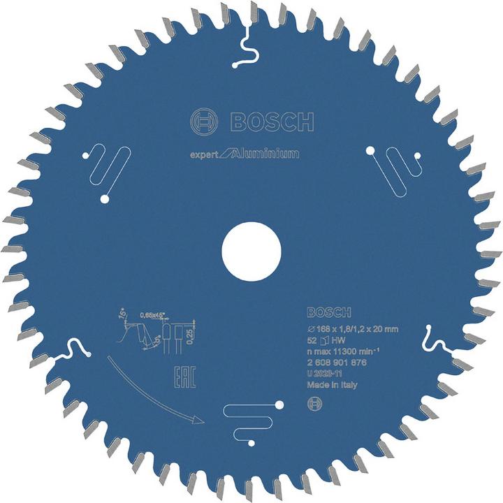 Actual product image Bosch Professional Zubehör Circular saw blade Expert for aluminium 168 x 20 x 1.8/1.2 mm, T52