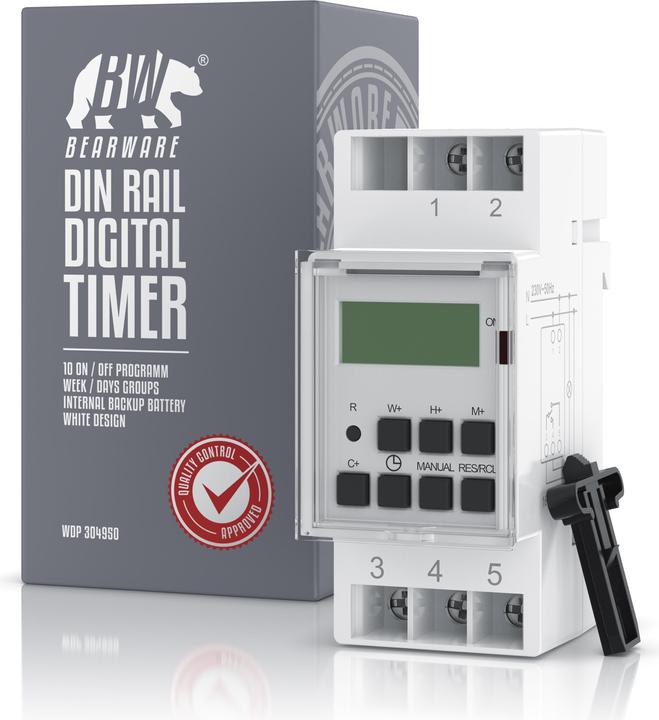 Image du produit Bearware Minuterie numérique pour profilés chapeau DIN dans les armoires de distribution / tableaux de