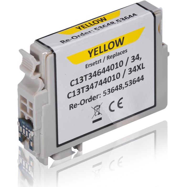 Thumbnail - Inkadoo, Druckerpatrone, Druckerpatronen kompatibel zu Epson C13T34744010 / 34XL Tintenpatrone, gelb Gelb (Y)