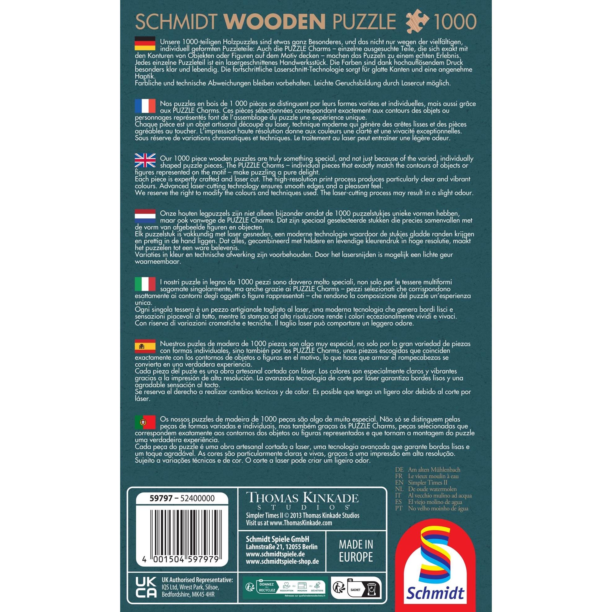 Thumbnail - Schmidt Spiele Holzpuzzle, Simpler Times 1000 Teile (1000 Teile)