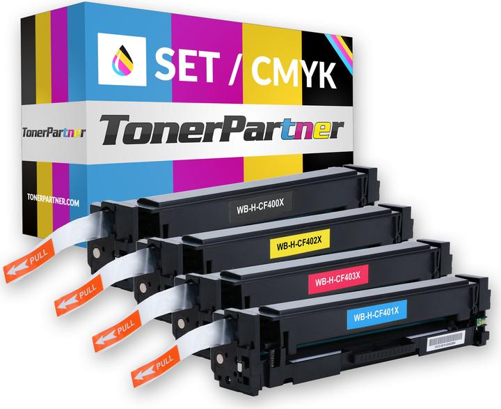Produktbild Inkadoo Toner multipack kompatibel zu HP 201X / CF400X + CF253AM enthält 4x Tonerkartusche (BK, C, M, Y)