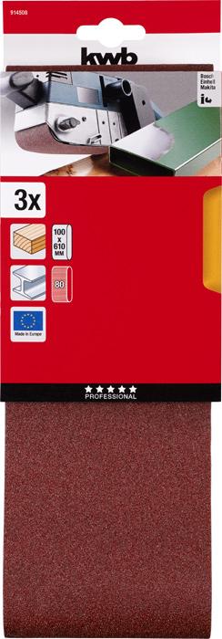 Image du produit kwb Bande abrasive 100X610 grain 80 (80)