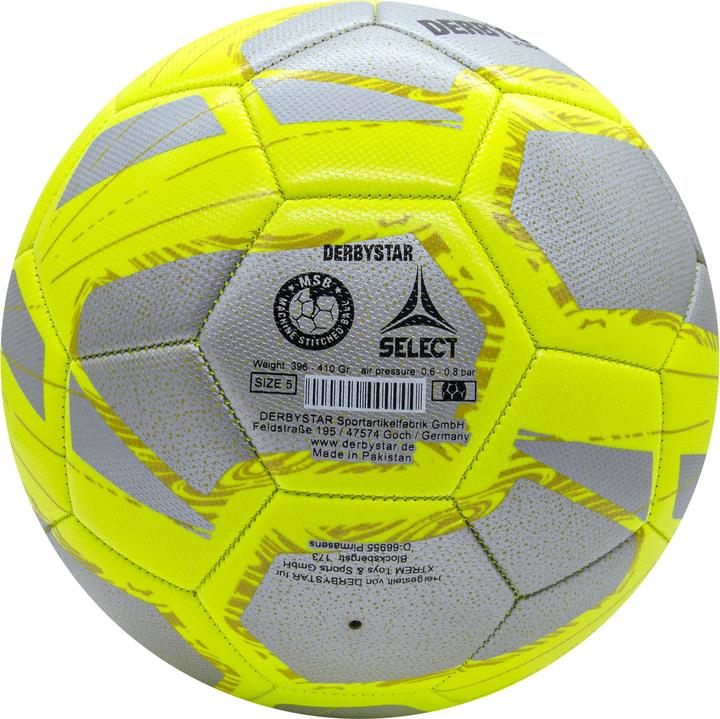 Productafbeelding Derbystar Straatvoetbal maat 5 zilver/geel (5)