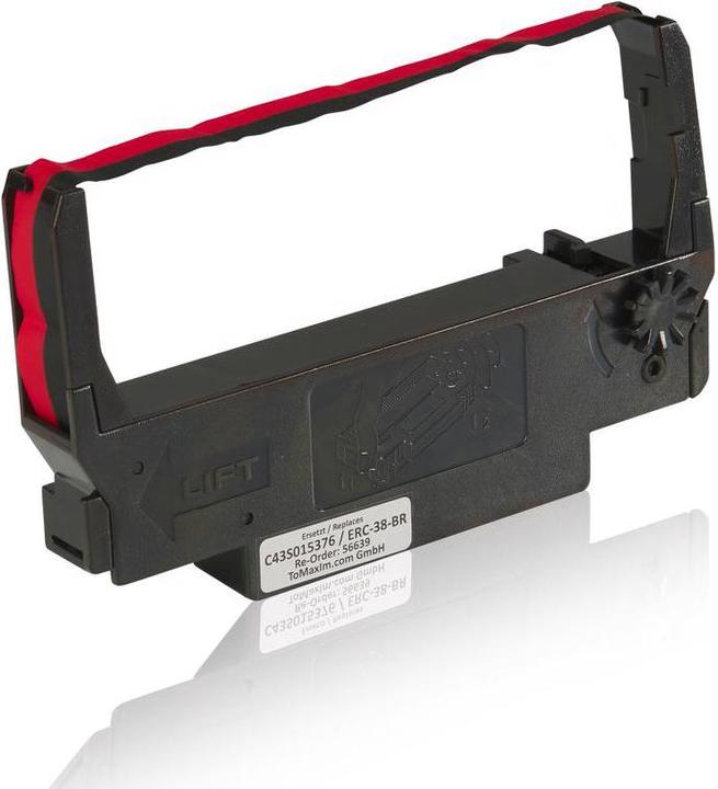 Inkadoo Compatible avec Epson C43S015376 / ERC-38-BR Ruban Noir, Rouge, convient à Bull 4419, Epson ER...