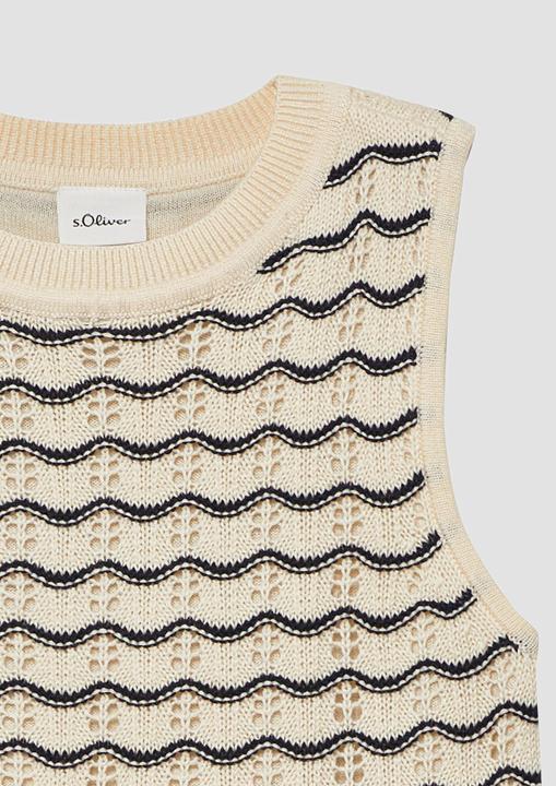 Produktbild s.Oliver Ajour-Stricktop im Slim Fit (134, 140)