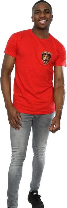 Actual product image Mens Guardians Of The Galaxy Shield Faux Pocket T-Shirt (XXL)