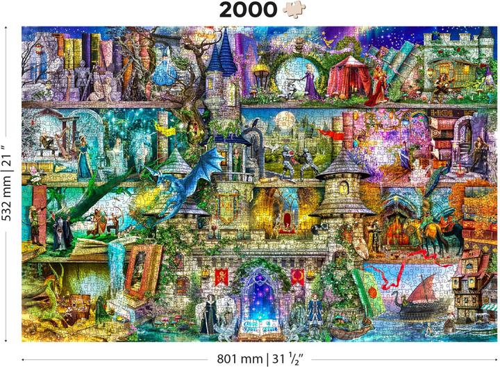 Immagine prodotto WoodenCity Puzzle in legno WOODEN CITY C'era una volta una favola 2in1, 2000 pezzi ECO (2000 pezzi)