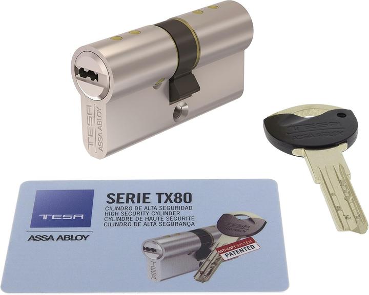 Image du produit Tesa Assa Abloy TESA TX80 SE5 E12 2030 cilinder, 40 x 40, nikkel