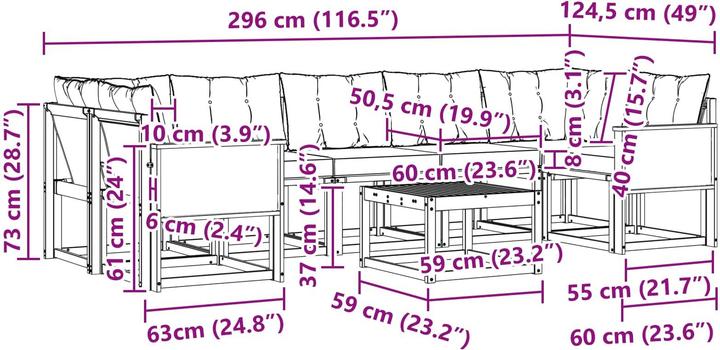 Produktbild vidaXL Outdoor-Sofagarnitur