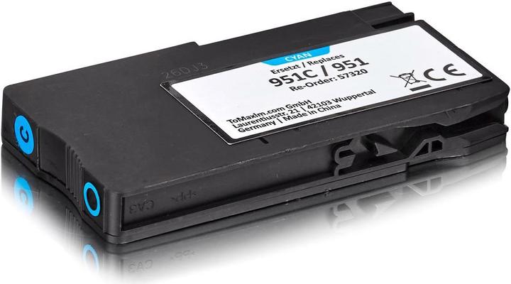 Actual product image Inkadoo Printer Cartridges Compatible with HP CN050AE / 951 Ink Cartridge Cyan Cyan (C)