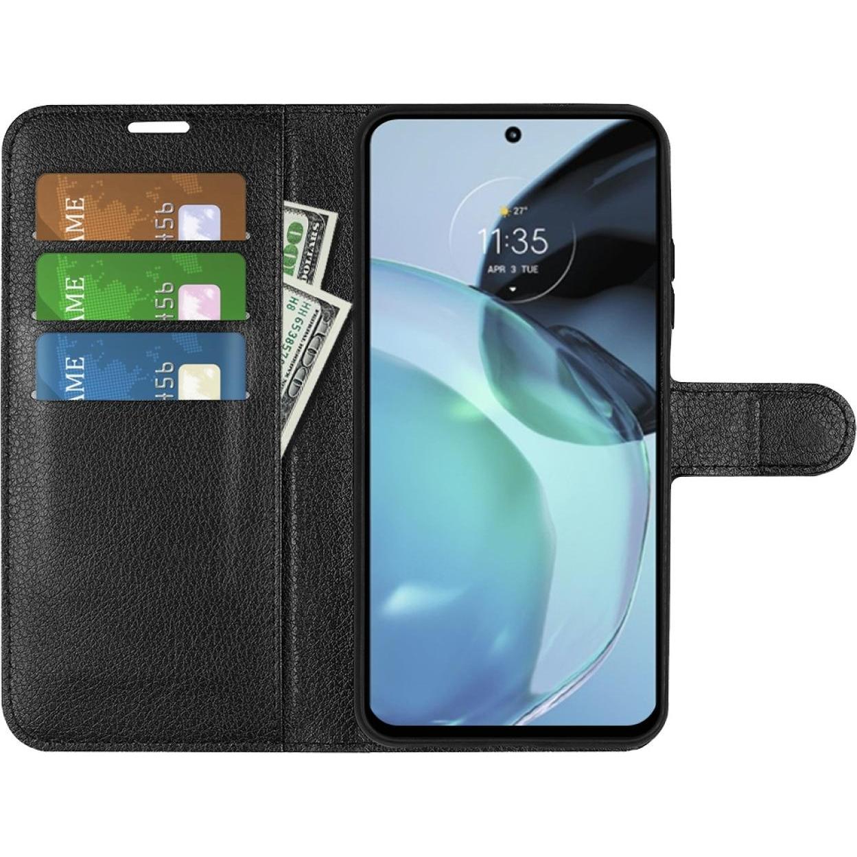 Thumbnail - Screenguard Motorola Moto G72 Leather Guard Lederhülle (Motorola Moto G72), Smartphone Hülle, Schwarz