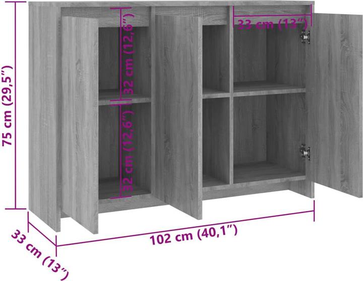 Produktbild vidaXL Sideboard (33 x 102 x 75 cm)