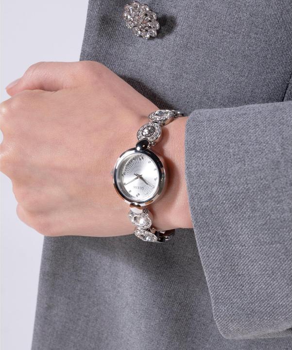Produktbild Guess P SLV CS / SUN SLV DL / P SLV BRCT W/ CRYS W/ ADJT G LINKS Armbanduhr (26 mm)