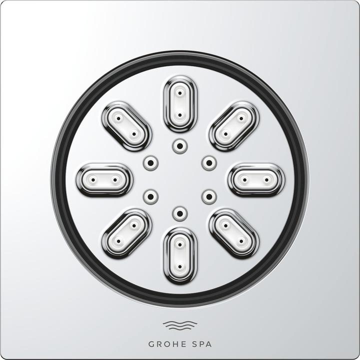 Produktbild Grohe Seitenbrause CUBE RAINSHOWER AQUA eckig chr (2 Strahlarten)