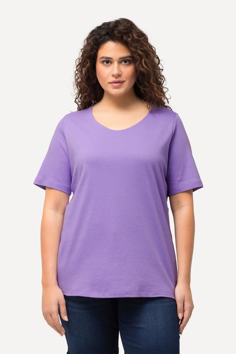 Produktbild Ulla Popken Shirt, doppellagige Vorderseite, Slim, Rundhals, Halbarm (56)