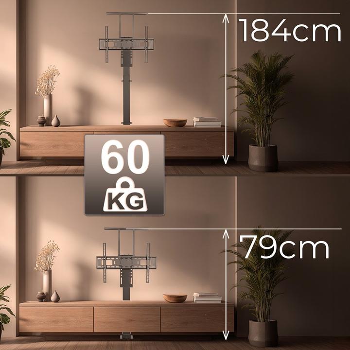 Actual product image Maclean Uchwyt do telewizora MC-866T, elektryczny, wysuwany, TUYA (Table)