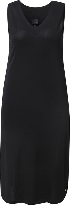 Produktbild Ulla Popken Midi-Slinkykleid, A-Linie, V-Ausschnitt, Piqué, ärmellos (54)