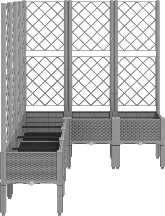 Image du produit vidaXL Bac à plantes avec treillis PP