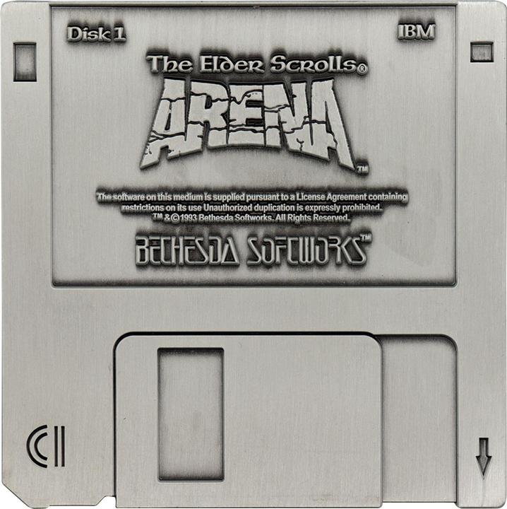 Actual product image Fanattik The Elder Scrolls Replica Arena Floppy Disc Limited Edition