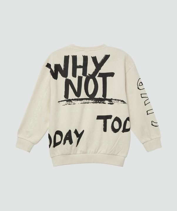 Produktbild s.Oliver Sweatshirt Oversized Sweatshirt mit All-over-Print (170, 176)