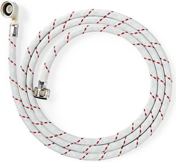 Nedis Nylon Inlet Hose 3/4" 3/4" 10 bar 90 °C 1.50 m Application: Dish/Washing Machine Nylon Red/W