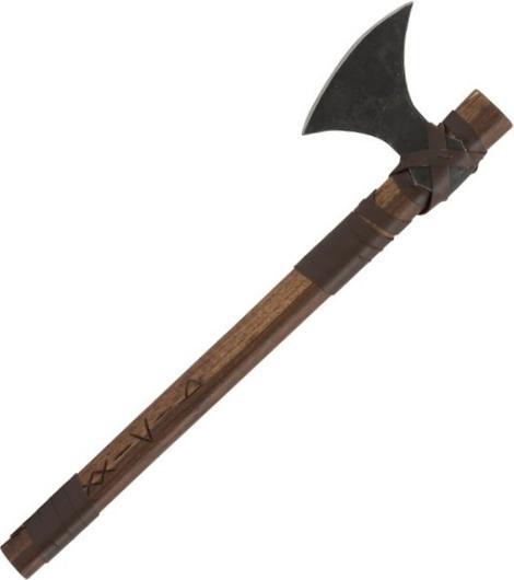 Haller Wikingeraxt mit Runen und Lederwicklung