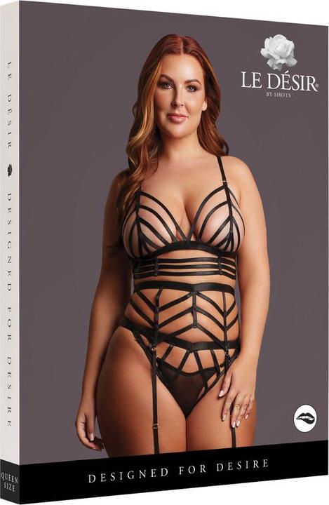 Produktbild Le Désir Lola - Strappy Set - Queen Size - Black (3XL, 4XL, 5XL, XXL)