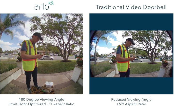 Actual product image Arlo Wired Video Doorbell, black (Wi-Fi, App)