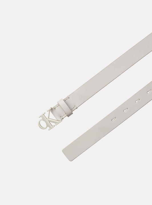 Actual product image Calvin Klein Monogram Plaque Buckle Belt (90)