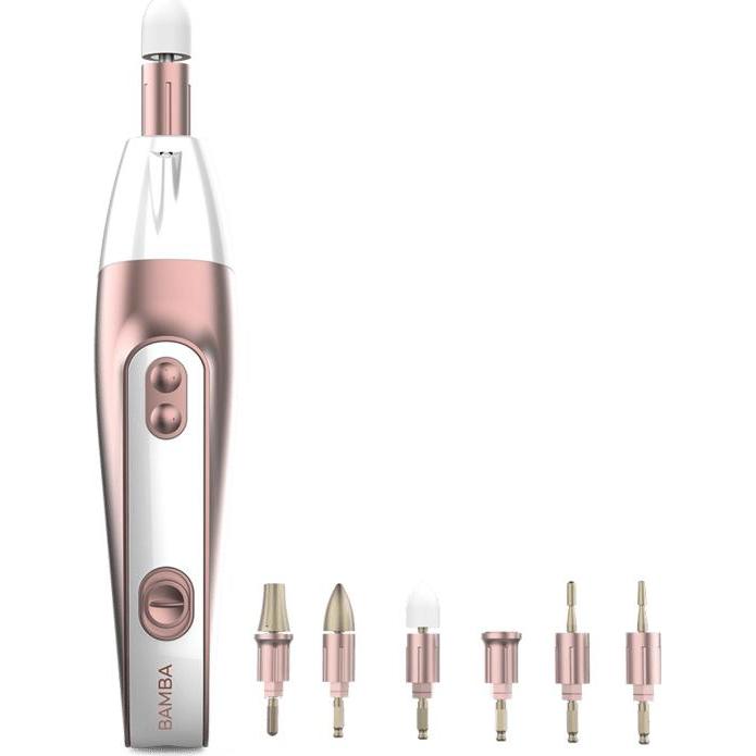 Cecotec, Strumento per la cura delle unghie, Bamba PinkyCare 700 Perfect Nails Set per manicure e pedicure elettrico con 7 testine