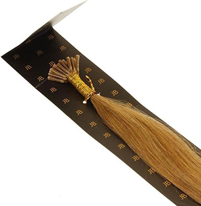 Hair2heart Microring I-Tip Hair Extensions with Silicone Rings for Easy Application (12 Honey blonde, 40 cm)