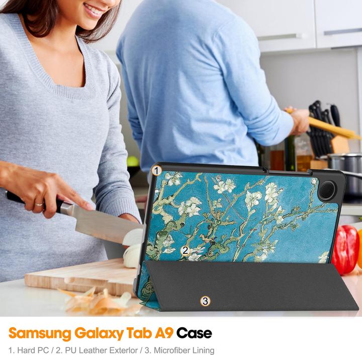 Produktbild Lobwerk Cover für Samsung Galaxy Tab A9 X110 X115 X117 2023 8.7 Zoll Tablethülle Schlank mit Standfunktion u (Samsung Galaxy Tab A9)