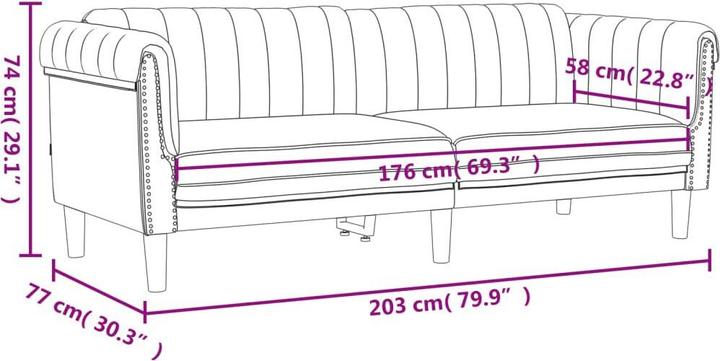 Produktbild vidaXL Sofa (3-Sitzer)