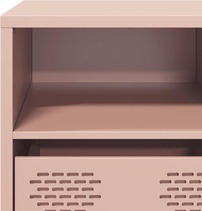 Produktbild vidaXL TV Schrank Lowboard Fernsehschrank Fernsehtisch Rosa Kaltgewalzter Stahl (135 x 39 x 43.5 cm)