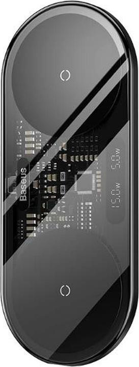Actual product image Baseus Digital LED Display 2in1 Wireless Charger (20 W)