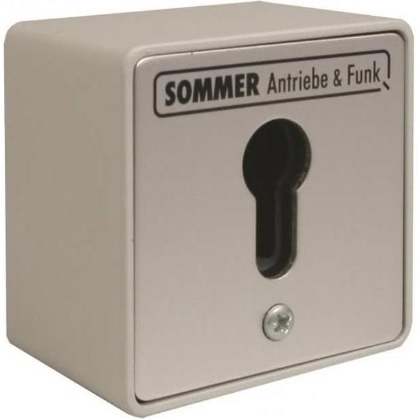 Thumbnail - Sommer AP Schlüsseltaster 5006V000 1 Kontakt ohne Zylinder IP54, Taster + Schalter, Beige