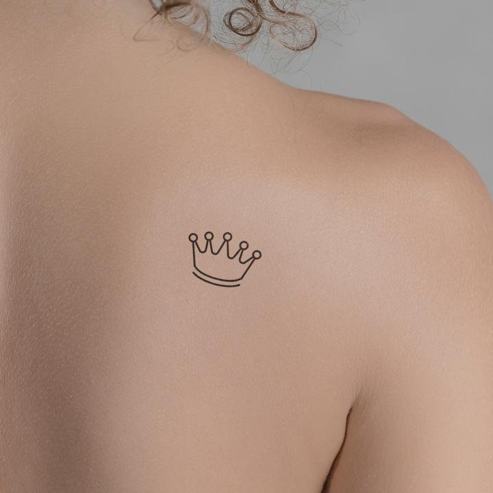 Produktbild minink Temporäres Tattoo – Krone mit Strich